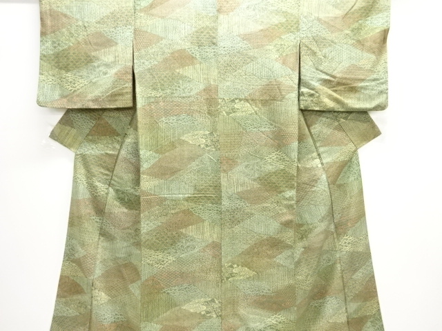 大正ロマン　花古典柄上代紬着物